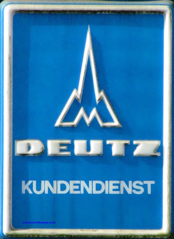 Deutz Kundendienst historisches Schild