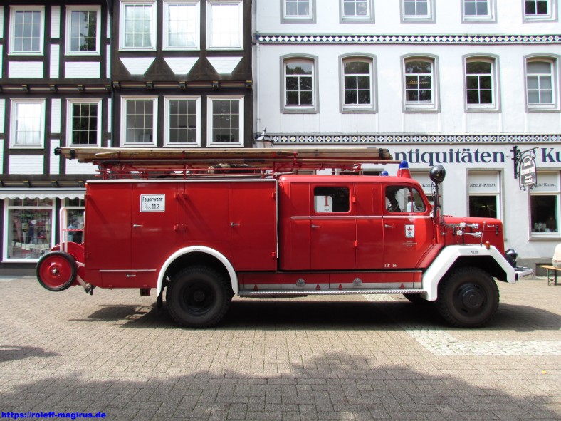 Löschgruppenfahrzeug mit Seilwinde, LF 16 Magirus F Merkur 150, Baujahr 1963 Feuerwehr Celle