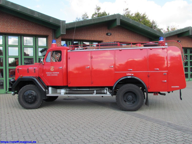 Tanklöschfahrzeug TLF 16 T Magirus 150 D 10 A, Baujahr 1966, Freiwillige Feuerwehr Heide-Stadt