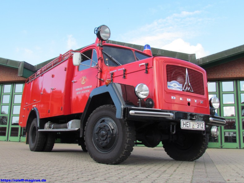 Tanklöschfahrzeug TLF 16 T Magirus 150 D 10 A, Baujahr 1966, Freiwillige Feuerwehr Heide-Stadt